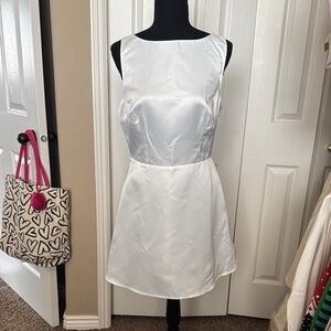 Reformation White Sheath Mini Dress for Wedding Guest